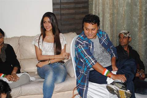 Aarti Chhabria at Director Anil Sharma hosted the cricket screening at his house