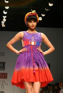 A models showcasing designer Rehane's creation at the Wills Lifestyle India Fashion Week autumn winter 2011,in New Delhi on Wed 6 April 2011. .