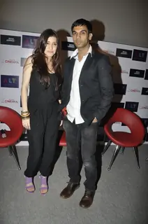 Raj and Kainaz at first look launch of Ragini MMS at Cinemax, Mumbai