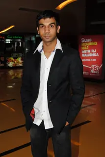 Raj Kumar Yadav at first look launch of Ragini MMS at Cinemax, Mumbai