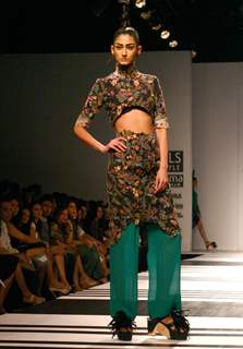 A models showcasing designer Anamika Khanna's creation at the Wills Lifestyle India Fashion Week autumn winter 2011,in New Delhi on Saturday 9 April 2011. .
