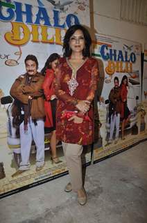 Zeenat Aman promote Chalo Dilli at Mehboob Studio, Mumbai. .