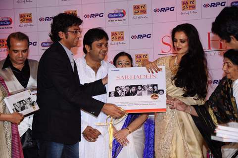 Rekha at the Music Launch of Sarhadein by Sa Re Ga Ma and Radiocity at Taj