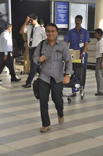 Sunil Gavaskar arrive from Kolkata after KKR win. .