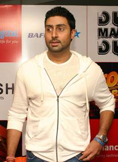 Abhishek Bachchan at Reliance Digital store to promote his film  &quot;Dum Maro Dum'', in New Delhi