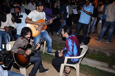 Rajeev Khandelwal on the sets of Soundtrack at Bandra, Mumbai