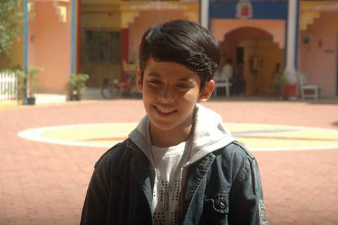 Darsheel Safary on the sets of 'Taarak Mehta Ka Ooltah Chashma' at Filmcity, Goregaon