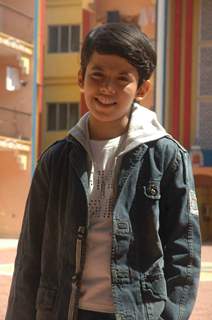 Darsheel Safary on the sets of 'Taarak Mehta Ka Ooltah Chashma' at Filmcity, Goregaon