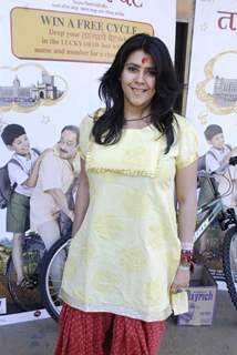 Ekta Kapoor promotes her Marathi Movie at Plaza, Mumbai. .