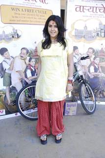 Ekta Kapoor promotes her Marathi Movie at Plaza, Mumbai. .