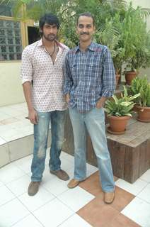 Abhishek Bachchan promotes GAME with Rana Duggabatti  Dum Maro Dum on the sets of Maryada Juhu. .