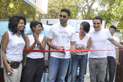 Abhishek Bachchan Inaugurate B'Blunt Salon in Bandra at Bandra, Mumbai