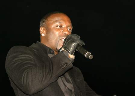 Senegalese-American singer Akon during his concert in Gurgaon on Saturday.  .