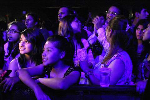 Spectators at Akon's concert in Gurgaon on Saturday.  .