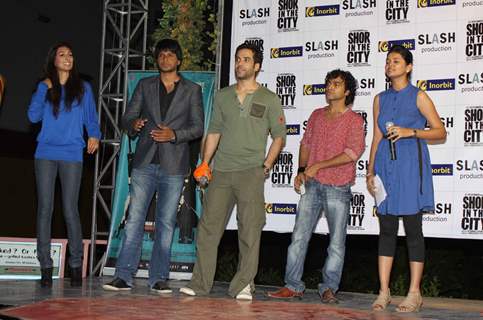 Tusshar, Preeti and Sundeep at 'Shor In The City' movie promotional event at Inorbit Mall