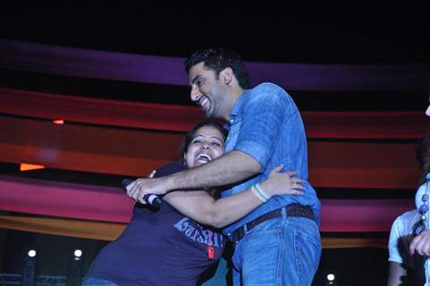 Abhishek Bachchan of Dum Maro Dum promote the film at No Smoking Concert Chitrakoot Ground