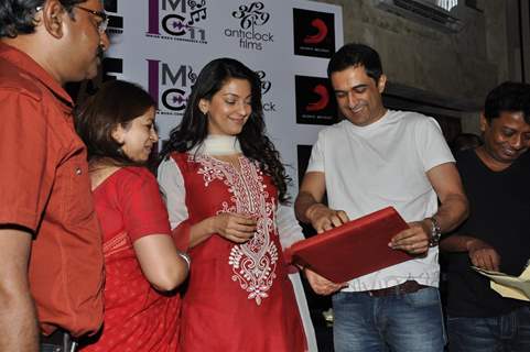 Juhi Chawla and Sanjay Suri at music launch of film 'I Am'