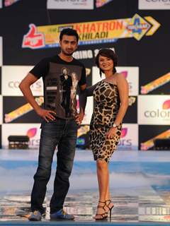 Aashka Goradia and Sunit Bhatia at Press Conference of Fear Factor Khatron Ke Khiladi Season 4