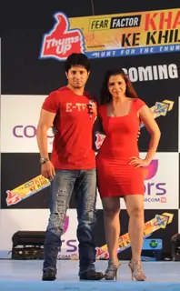 Sambhavna Seth and Khalid Chowdhary at Press conference of Fear Factor Khatron Ke Khiladi Season 4