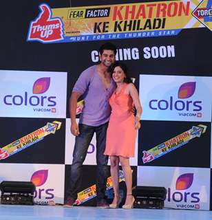 Smita Bansal and Sourabh Roy at Press conference of Fear Factor Khatron Ke Khiladi Season 4