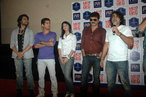 Gaurav, Rahil, Rajesh and Zeenal at 'Men Will Be Men' film press meet at PVR