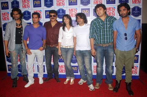 Cast and crew at press conference of movie 'Men will be Men' at PVR Juhu