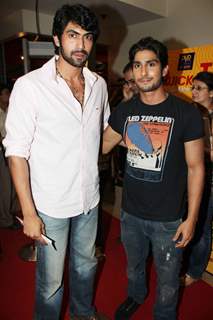 Rana Daggubati and Prateik Babbar at special screening of movie 'Dum Maaro Dum' at PVR Juhu