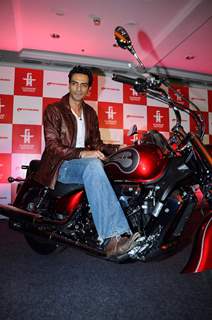 Arjun Rampal launches Garware Motors Hyosung Super bikes at Taj Lands End. .