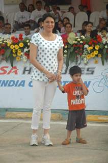 Priya Dutt at BSA Cyclothon, Bandra. .