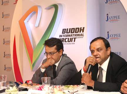 (L to R) Jaypee Group's JPSK Sports MD Smeer Gaur and Chairman  Mukesh Gaur at the unveiling of