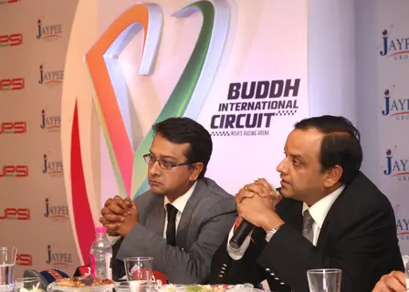 (L to R) Jaypee Group's JPSK Sports MD Smeer Gaur and Chairman  Mukesh Gaur at the unveiling of
