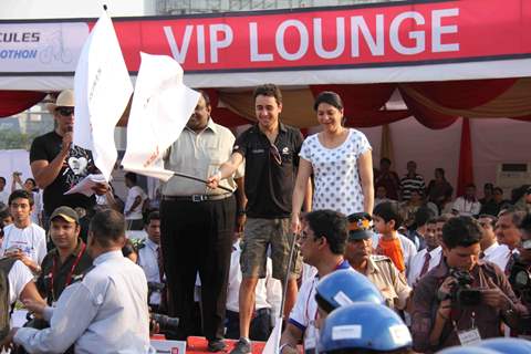 Imran Khan and Priya Dutt at BSA Hercules India Cyclothon, Bandra