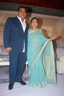 Ram Kapoor and Asha Bhosle at the muhurat of the film Maaee in Mumbai