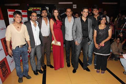 Tusshar Kapoor, Sundeep, Preeti Desai and Nikhil Dwivedi at premiere of movie 'Shor In The City'