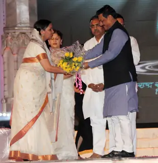 Shabana Azmi at 48th Marathi Chitrapatt Puraskar Sohla at Gateway of India