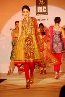 Models walk the ramp at Garodia institute fashion show at Ghatkopar with the theme 'Melange'