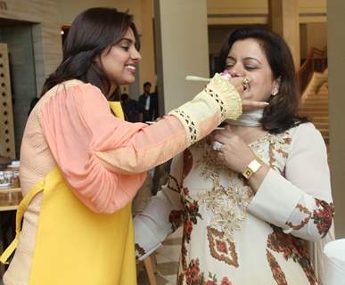 Honey Bhagnani and her mother Pooja Bhagnani at JW Marriott to celebrate Mothers Day