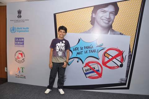 Darsheel at Anti-tobacco campaign with Salaam Bombay Foundation and other NGOs, Tata Memorial, Parel