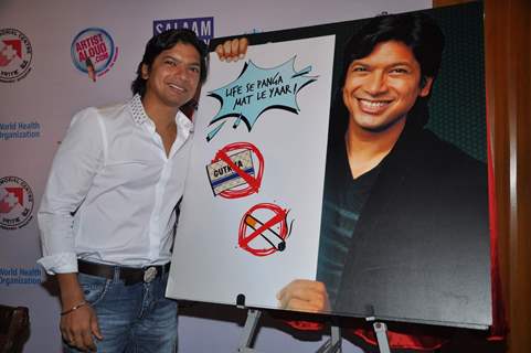 Shaan at Anti-tobacco campaign with Salaam Bombay Foundation and other NGOs, Tata Memorial, Parel. .