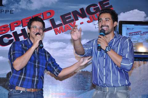 Sharman and Ranvijay at Louis Phillipe speed challenge, Oberoi Mall. .