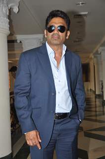 Sunil Shetty visits Roshan Taneja Academy at the club. .