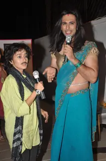 Tina Dutta and Nandish Sandhu at Uttaran success bash at Juhu