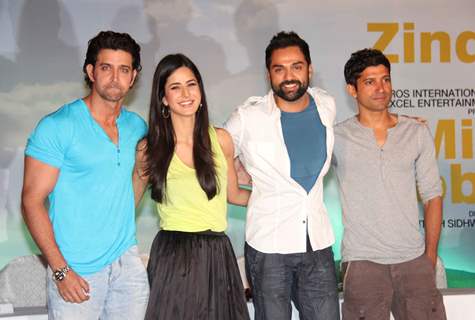 Hrithik, Katrina, Abhay and Farhan at 'Zindagi Na Milegi Dobara' movie first look launch