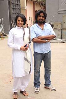 Kitu Gidwani On location shoot of film Ek Bura Aadmi