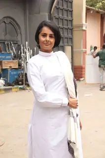 Kitu Gidwani On location shoot of film Ek Bura Aadmi