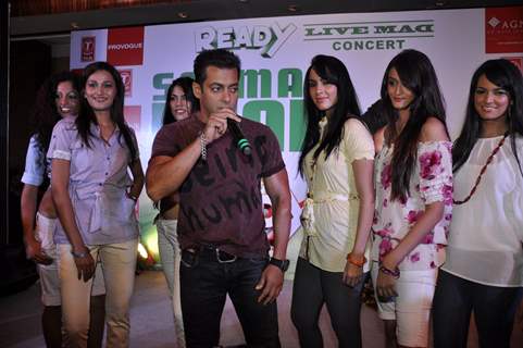 Salman Khan at Ready live mad concert announcement at Novotel Juhu Mumbai