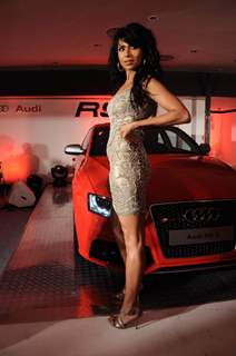 A model poses during designer Vikram Phadnis Audi show at Andheri in Mumbai. .