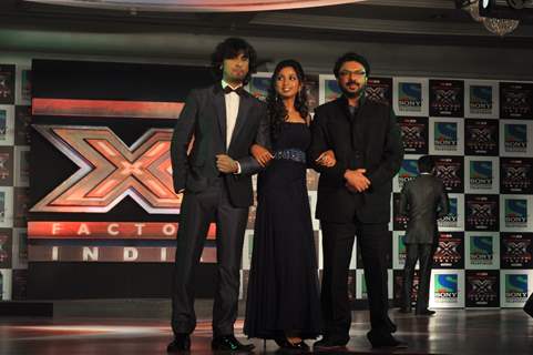 Sonu Nigam, Shreya Ghosal and Sanjay Leela Bhansali at 'X Factor India' Launch