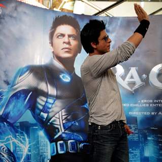 Shah Rukh Khan launch the theatrical promo of his film 'Ra.One' at IMAX BIG Cinemas in Wadala