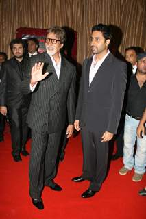 Amitabh and Abhishek Bachchan at Ganesh Hegde's Wedding reception